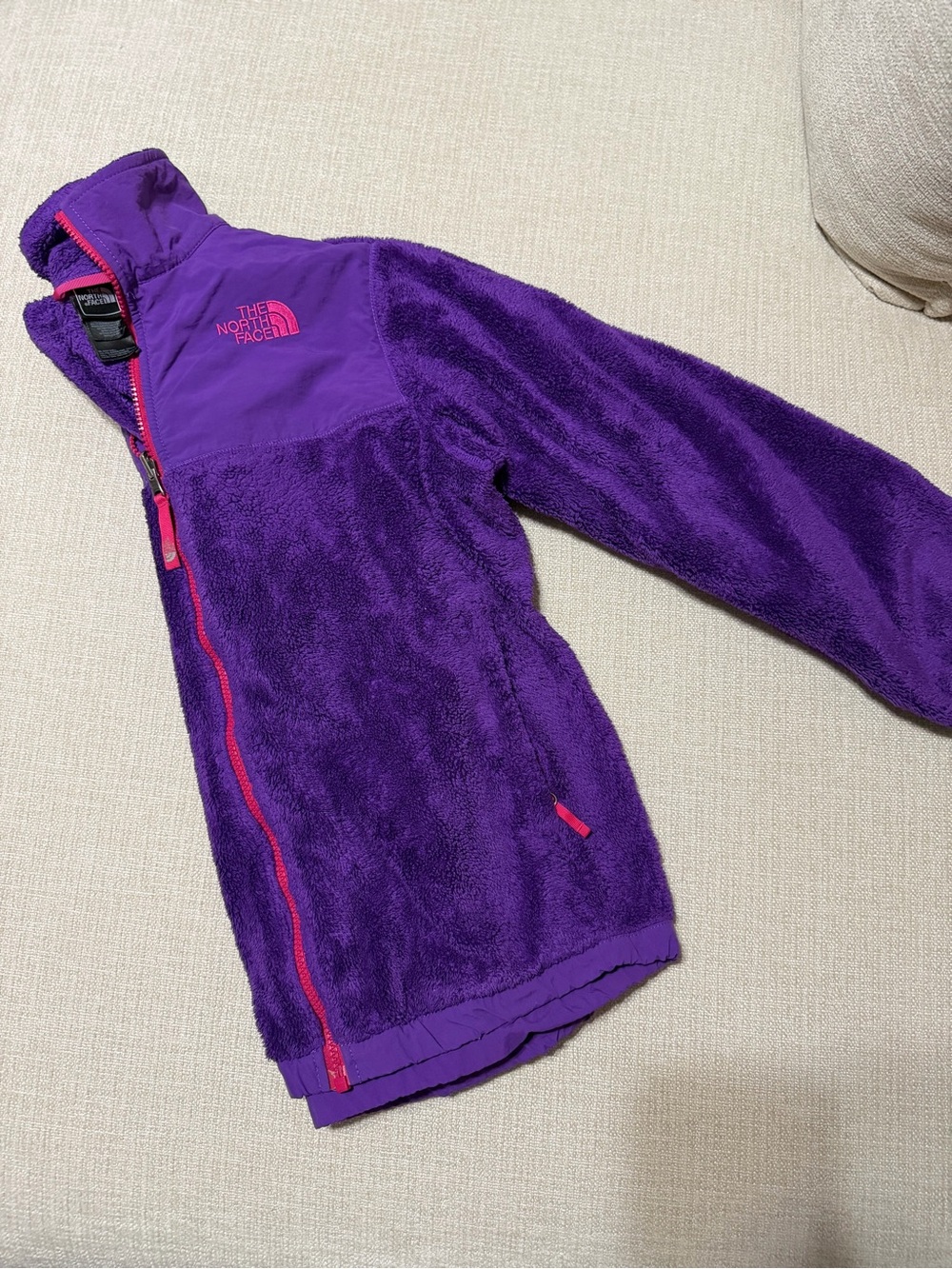 The North Face Deep Purple Fleece Jacket with Hot Pink Accents